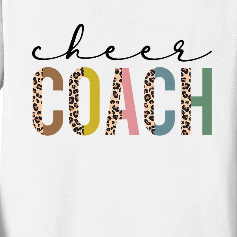 Cheer Coach Leopard Cheerleading Props Cute Cheer For Coach Kids Long Sleeve Shirt