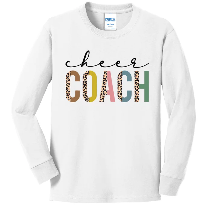 Cheer Coach Leopard Cheerleading Props Cute Cheer For Coach Kids Long Sleeve Shirt