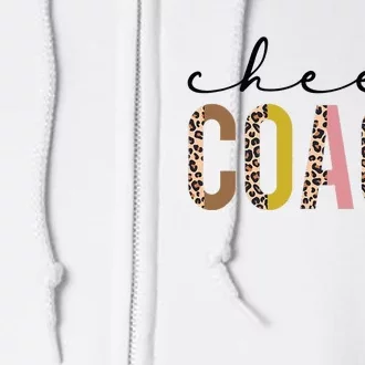 Cheer Coach Leopard Cheerleading Props Cute Cheer For Coach Full Zip Hoodie