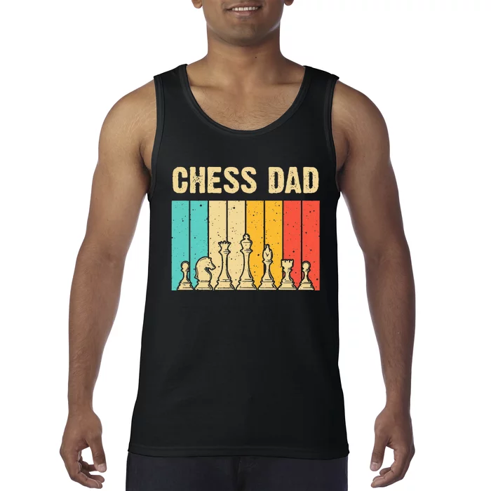 Cool Chess Lover Art For Dad Men Father Novelty Chess Player Tank Top