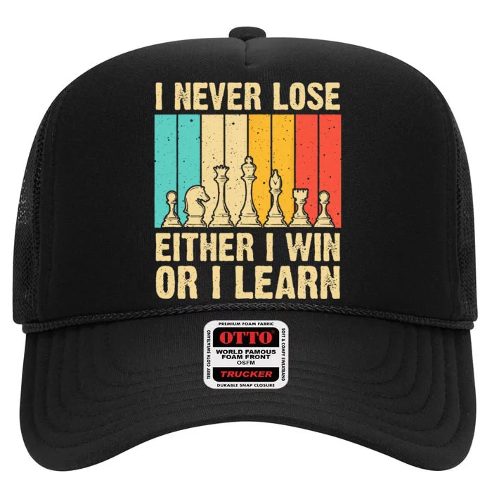 Cool Chess Lover Art For Novelty Chess Player High Crown Mesh Trucker Hat