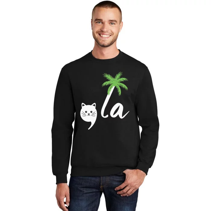 Coconut Comma La Childless Cat Lady 2024 Tall Sweatshirt