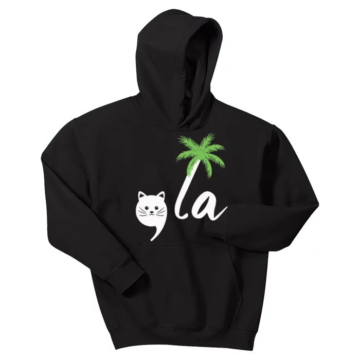 Coconut Comma La Childless Cat Lady 2024 Kids Hoodie