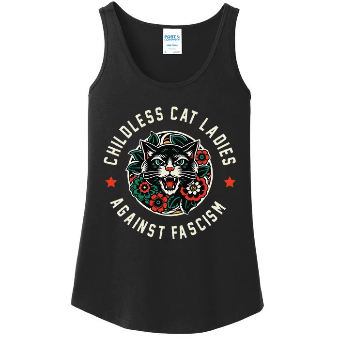 Childless Cat Ladies Against Fascism Gift Ladies Essential Tank