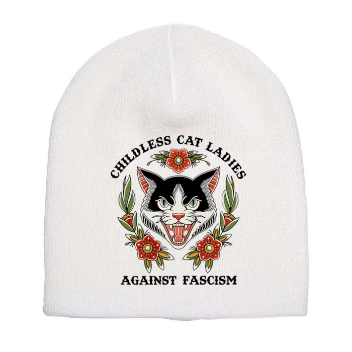 Childless Cat Ladies Against Fascism Short Acrylic Beanie