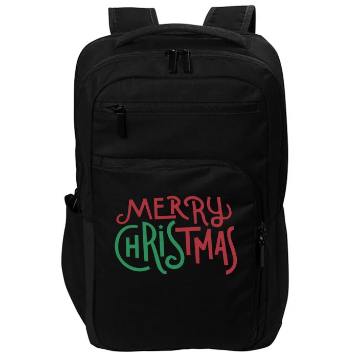 Candy Cane Lane Merry Christmas Long Sleeve Impact Tech Backpack