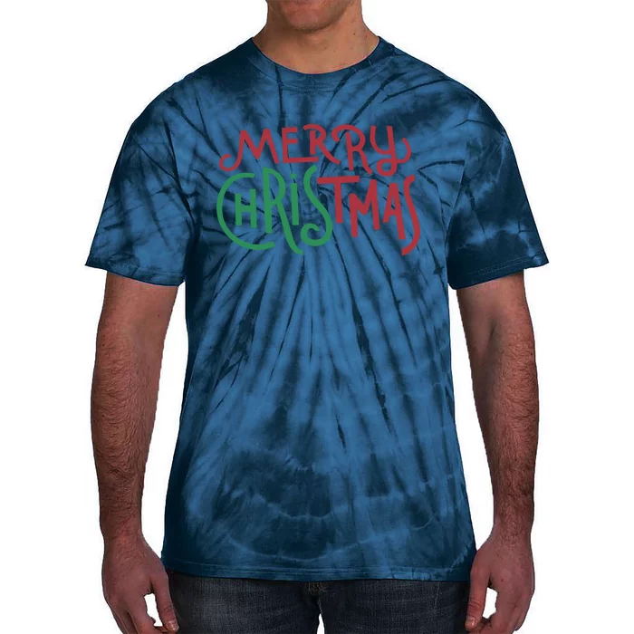 Candy Cane Lane Merry Christmas Long Sleeve Tie-Dye T-Shirt