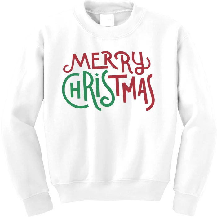 Candy Cane Lane Merry Christmas Long Sleeve Kids Sweatshirt