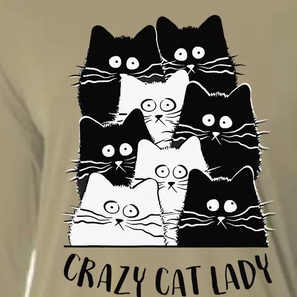 Crazy Cat Lady Funny Women Kitty Kitten Lover Cat Cooling Performance Long Sleeve Crew