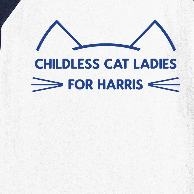 Childless Cat Ladies Vote Kamala Harris President 2024 Baseball Sleeve Shirt