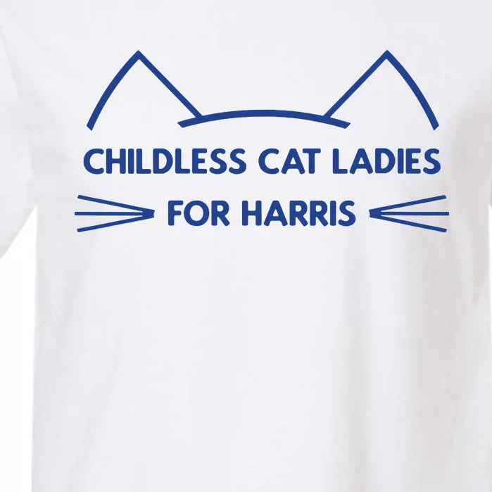 Childless Cat Ladies Vote Kamala Harris President 2024 Garment-Dyed Heavyweight T-Shirt