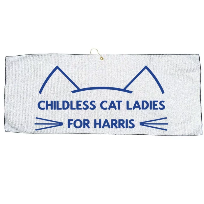 Childless Cat Ladies Vote Kamala Harris President 2024 Large Microfiber Waffle Golf Towel