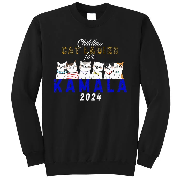 Childless Cat Ladies Vote For Kamala Harris 2024 Election Sweatshirt