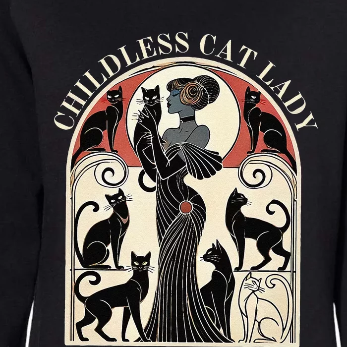 Childless Cat Ladies Cat Karma Retro Funny Gift Womens California Wash Sweatshirt