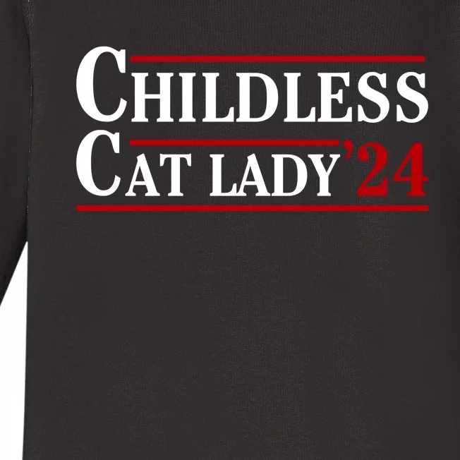 Childless Cat Lady 2024 Baby Long Sleeve Bodysuit