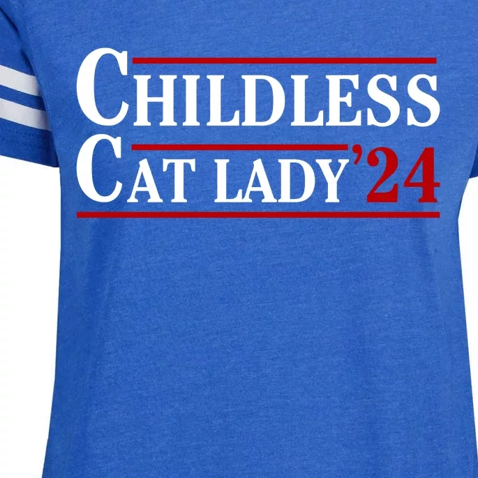 Childless Cat Lady 2024 Enza Ladies Jersey Football T-Shirt