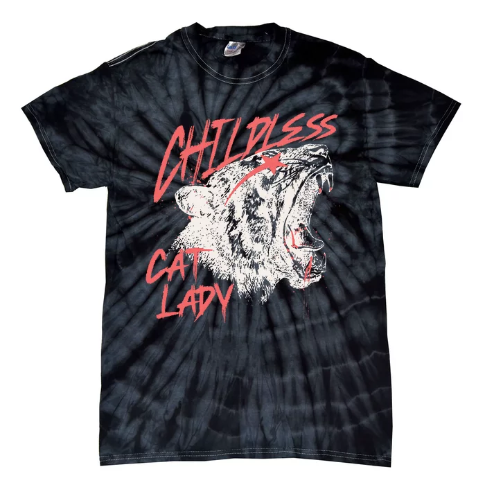 Childless Cat Lady Tie-Dye T-Shirt