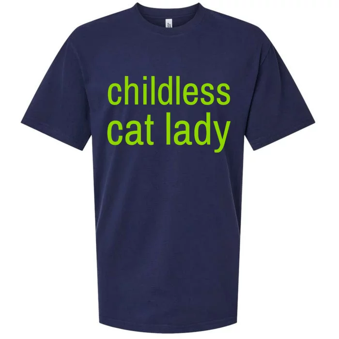 Childless Cat Lady Funny Vote 2024 Sueded Cloud Jersey T-Shirt