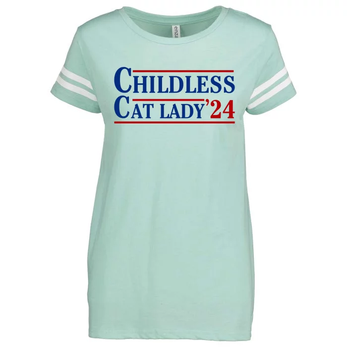 Childless Cat Lady 2024 Enza Ladies Jersey Football T-Shirt