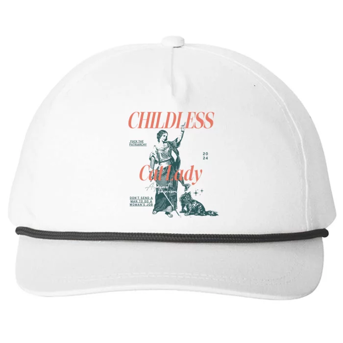 Childless Cat Lady Snapback Five-Panel Rope Hat