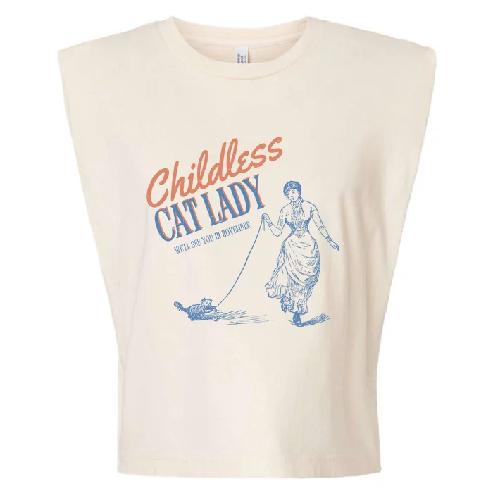 Childless Cat Lady Garment-Dyed Women's Muscle Tee