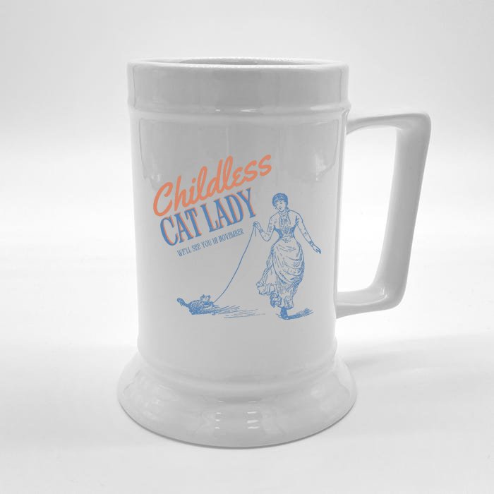 Childless Cat Lady Front & Back Beer Stein