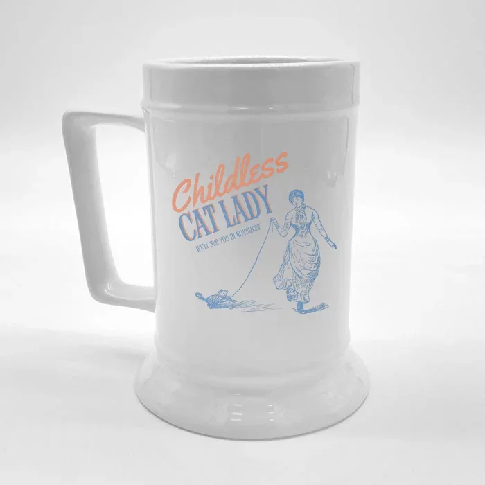 Childless Cat Lady Front & Back Beer Stein