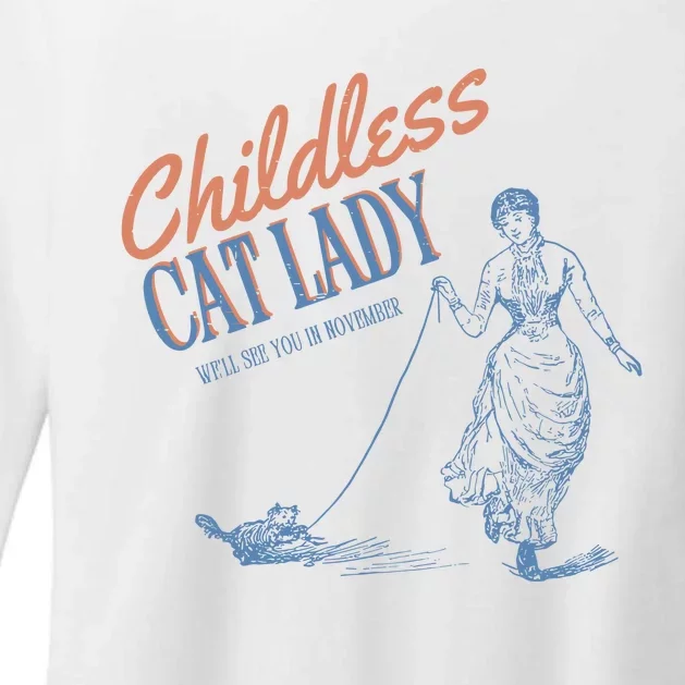 Childless Cat Lady Womens CVC Long Sleeve Shirt