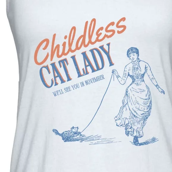 Childless Cat Lady Ladies Essential Flowy Tank