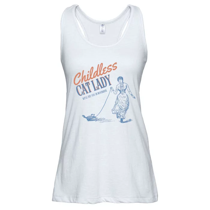 Childless Cat Lady Ladies Essential Flowy Tank