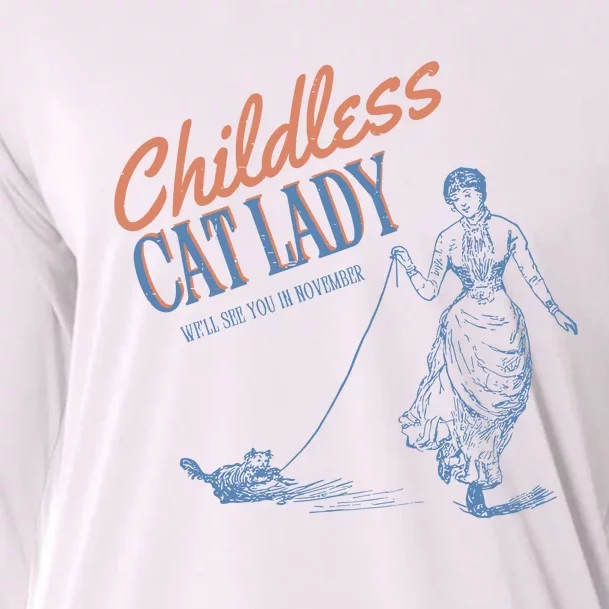 Childless Cat Lady Cooling Performance Long Sleeve Crew