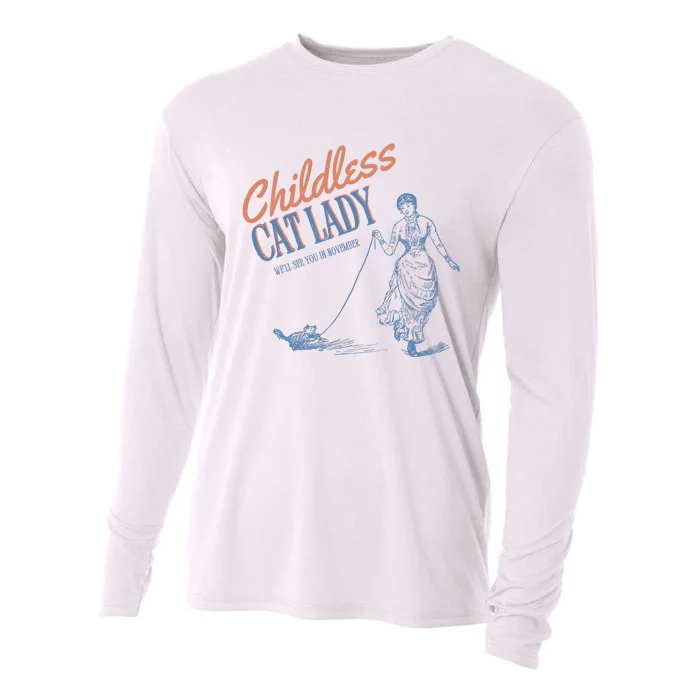 Childless Cat Lady Cooling Performance Long Sleeve Crew