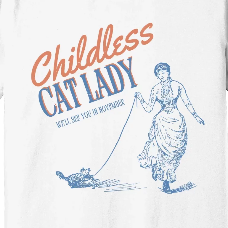 Childless Cat Lady Premium T-Shirt