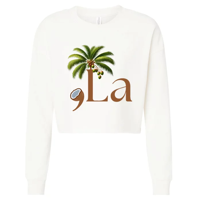 Coconut Comma + La 2024 Cropped Pullover Crew