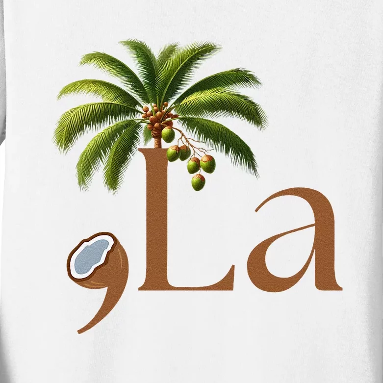 Coconut Comma + La 2024 Kids Long Sleeve Shirt