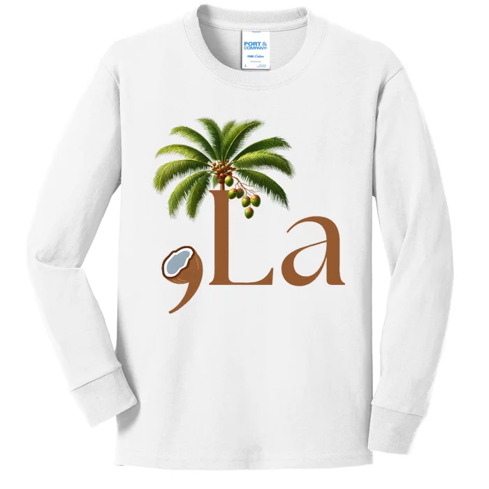 Coconut Comma + La 2024 Kids Long Sleeve Shirt