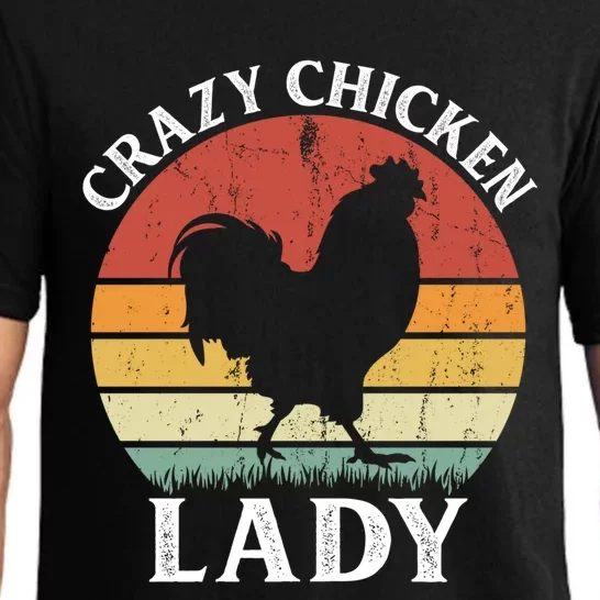 Crazy Chicken Lady Funny Women Girls Poultry Farm Farmer Gift Pajama Set