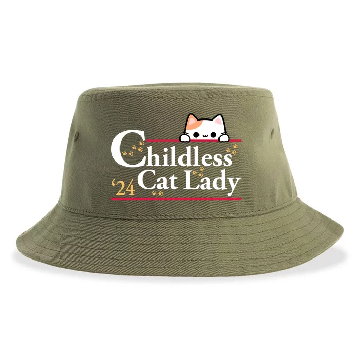 Childless Cat Lady 2024 Sustainable Bucket Hat