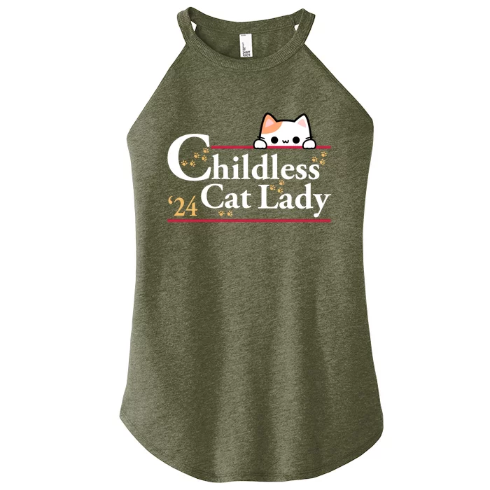 Childless Cat Lady 2024 Women’s Perfect Tri Rocker Tank