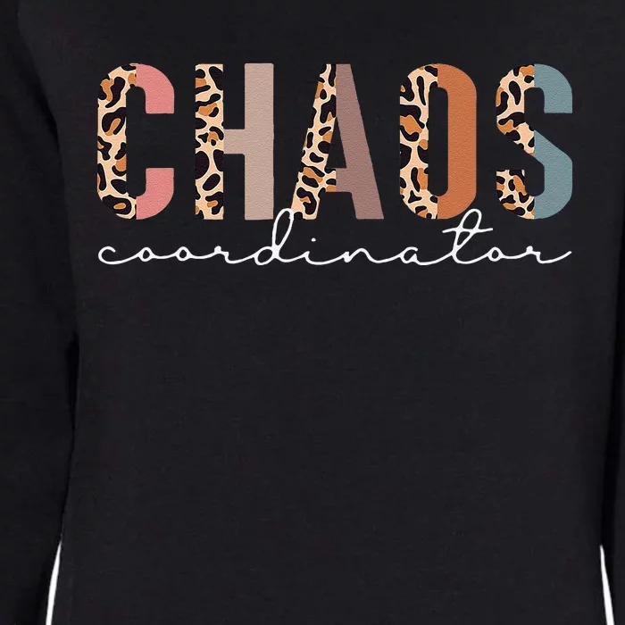 Chaos Coordinator Leopard Womens California Wash Sweatshirt