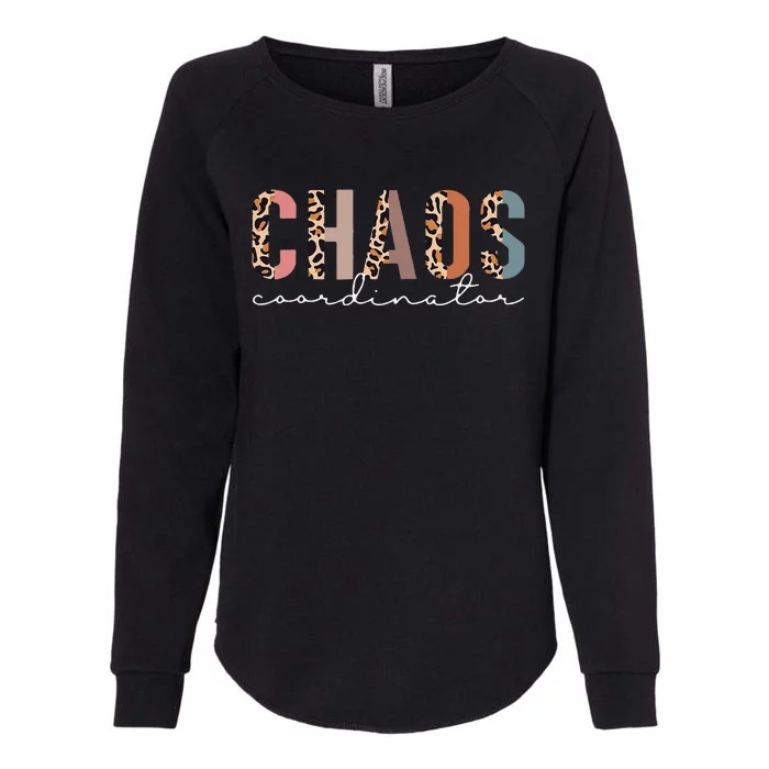 Chaos Coordinator Leopard Womens California Wash Sweatshirt