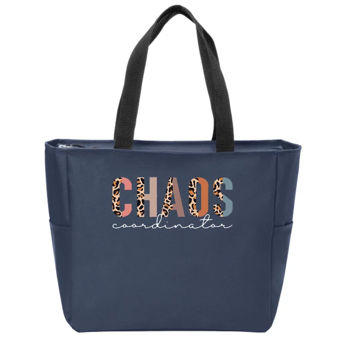 Chaos Coordinator Leopard Zip Tote Bag