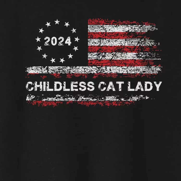 Childless Cat Lady 2024 Women's Crop Top Tee