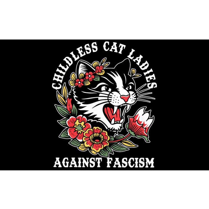 Childless Cat Ladies Against Fascism Vintage Bumper Sticker