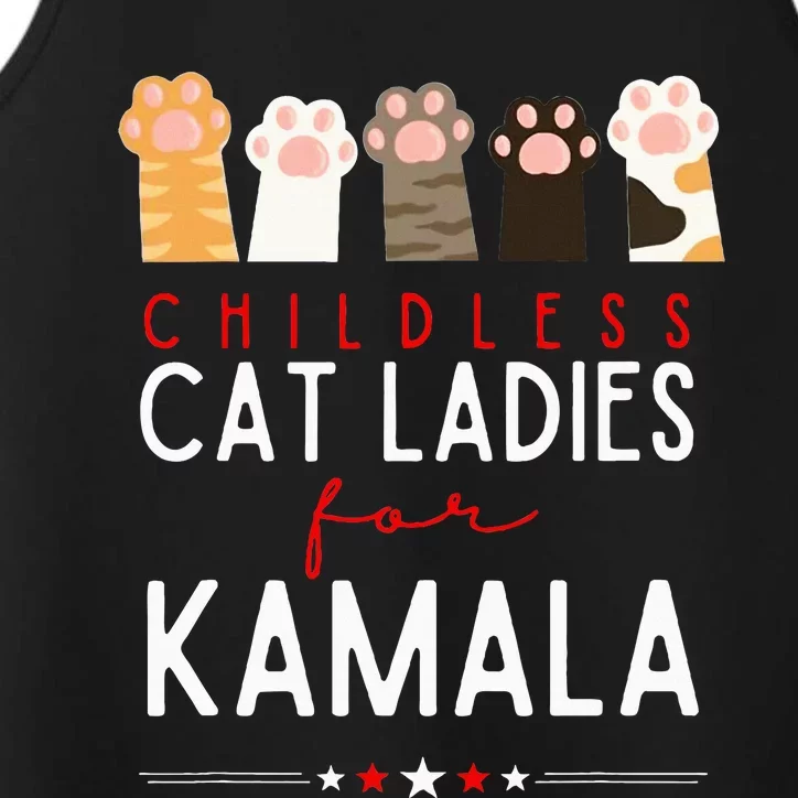 Childless Cat Ladies For Kamala Kamala Harris 24 President Performance Tank