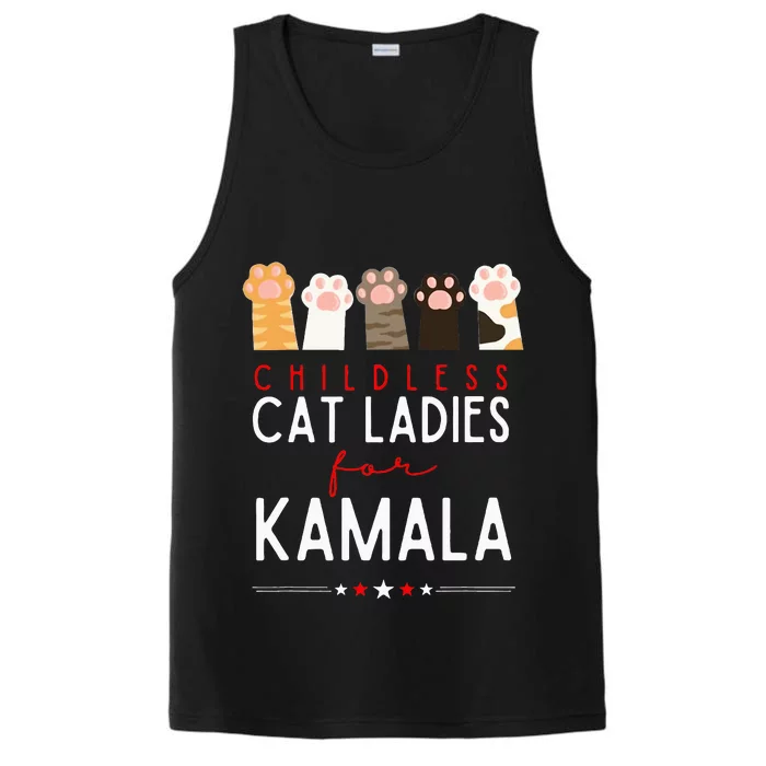 Childless Cat Ladies For Kamala Kamala Harris 24 President Performance Tank