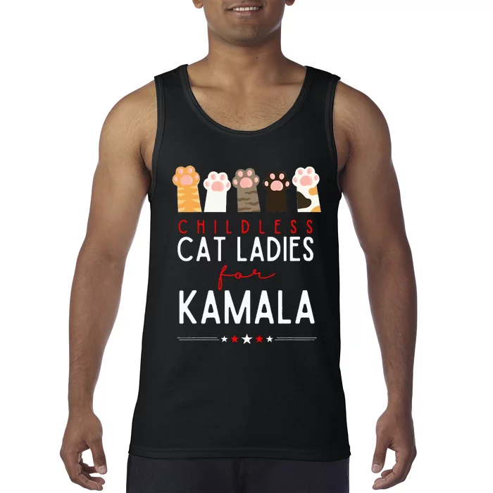 Childless Cat Ladies For Kamala Kamala Harris 24 President Tank Top