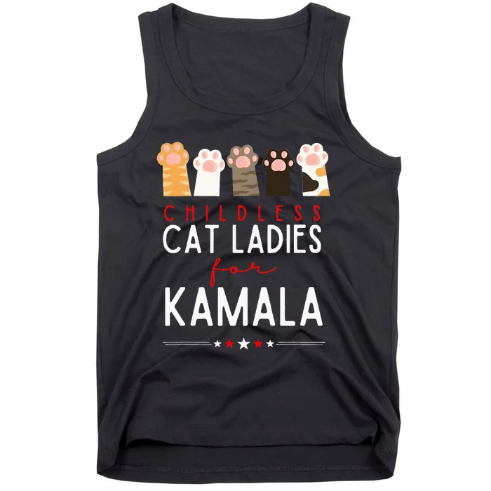 Childless Cat Ladies For Kamala Kamala Harris 24 President Tank Top