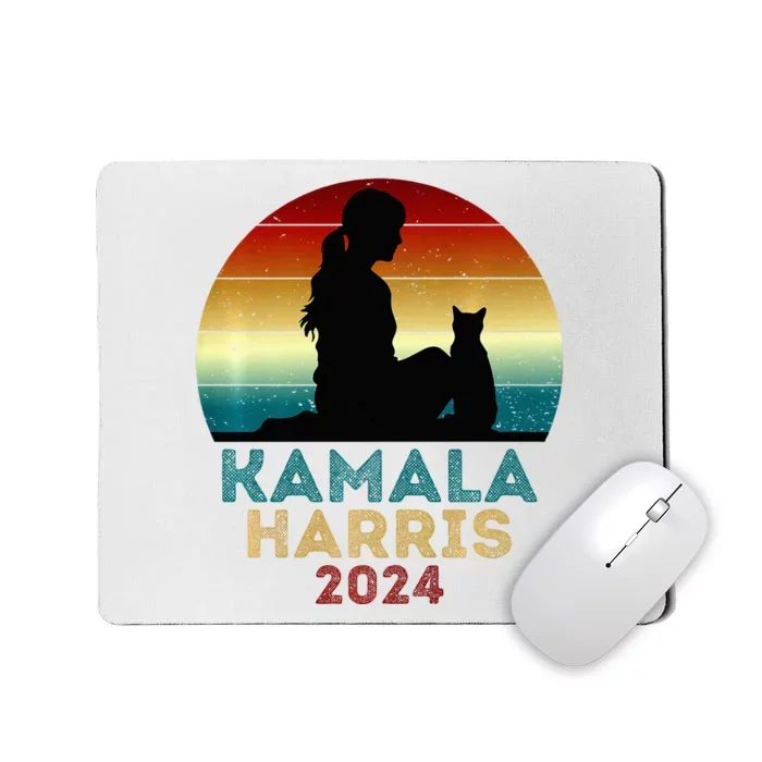 Childless Cat Lady For Kamala Harris President 2024 Election Mousepad