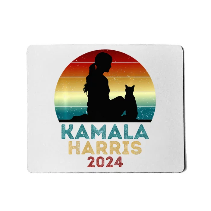 Childless Cat Lady For Kamala Harris President 2024 Election Mousepad